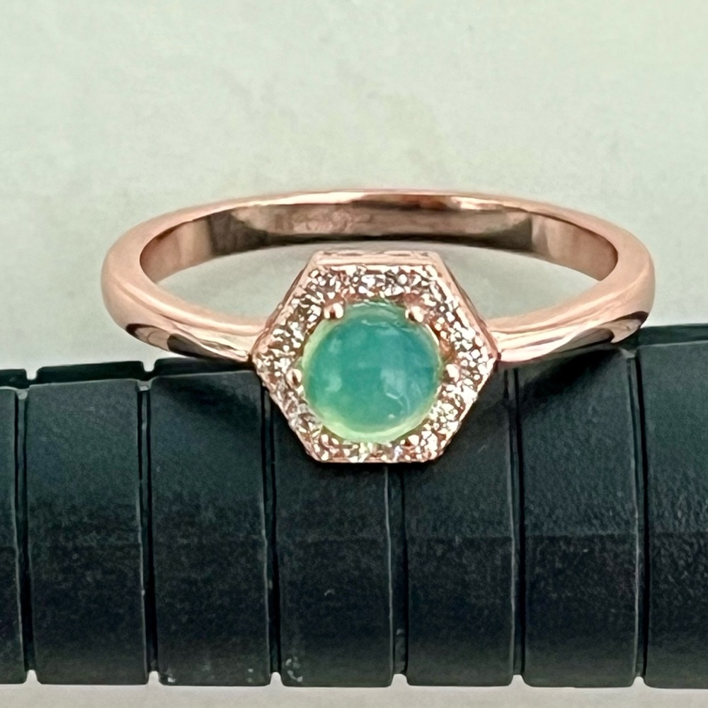 0.5ct Australian Jade 14KGP Ring